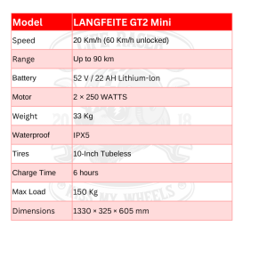 LANGFEITE GT2 Mini Electric Scooter